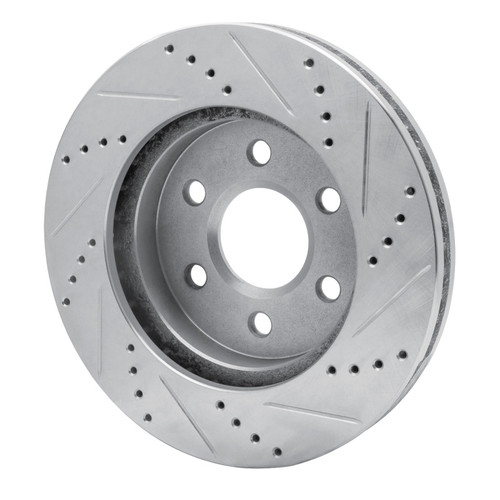 R1 98-99 Cadillac DEVILLE Front Left Drilled & Slotted Silver Brake Rotor