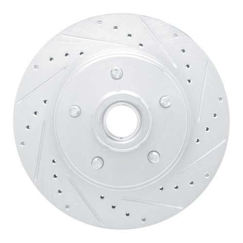R1 67-72 Cadillac COMMERCIAL CHASSIS Front Right Drilled & Slotted Silver Brake Rotor