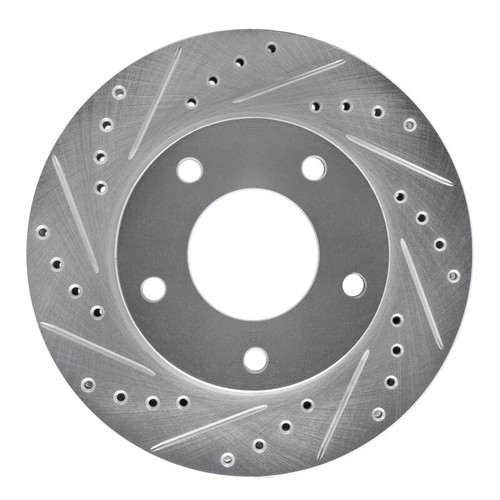 R1 69-78 Cadillac Eldorado Rear LeftFront Left Drilled & Slotted Silver Brake Rotor