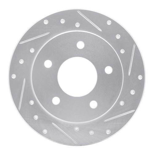 R1 86-92 Buick Reatta Rear Right Drilled & Slotted Silver Brake Rotor