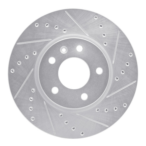 R1 11-25 Buick Encore GX Front Right Drilled & Slotted Silver Brake Rotor