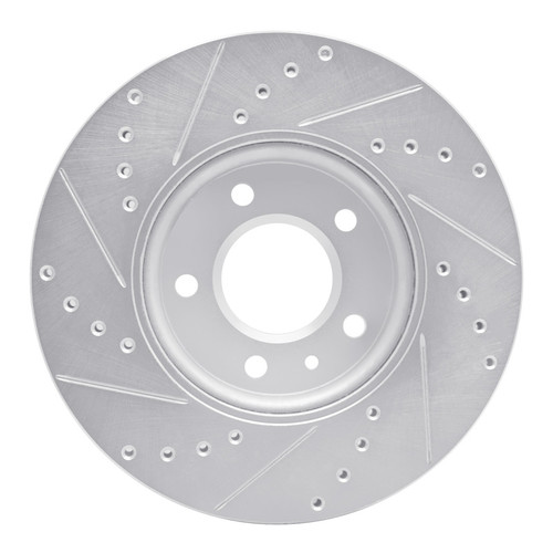 R1 11-25 Buick Encore GX Front Right Drilled & Slotted Silver Brake Rotor