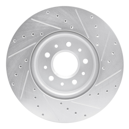 R1 16-21 Buick Regal Sportback Front Left Drilled & Slotted Silver Brake Rotor