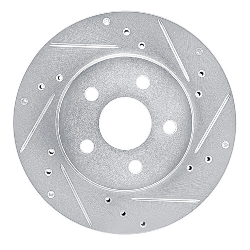 R1 82-82 Buick CENTURY Front Right Drilled & Slotted Silver Brake Rotor