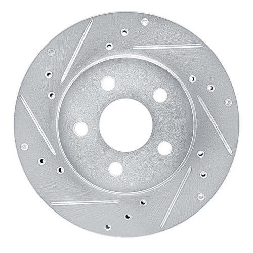 R1 82-82 Buick CENTURY Front Left Drilled & Slotted Silver Brake Rotor