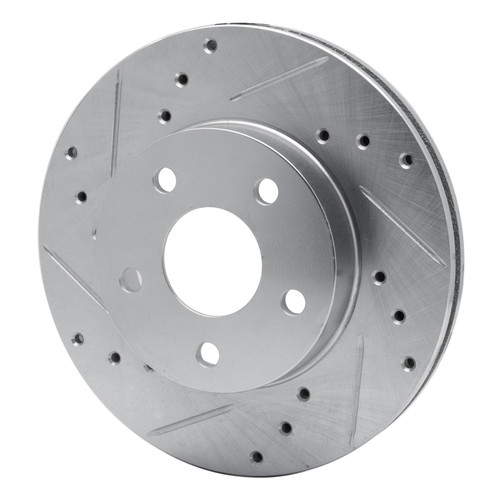 R1 80-89 Buick SKYLARK Front Left Drilled & Slotted Silver Brake Rotor
