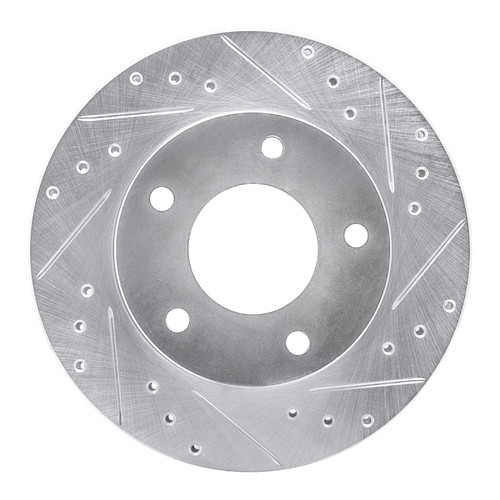 R1 77-80 Buick LeSabre Rear Right Drilled & Slotted Silver Brake Rotor