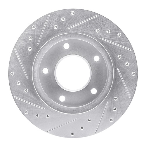 R1 77-80 Buick LeSabre Rear Right Drilled & Slotted Silver Brake Rotor