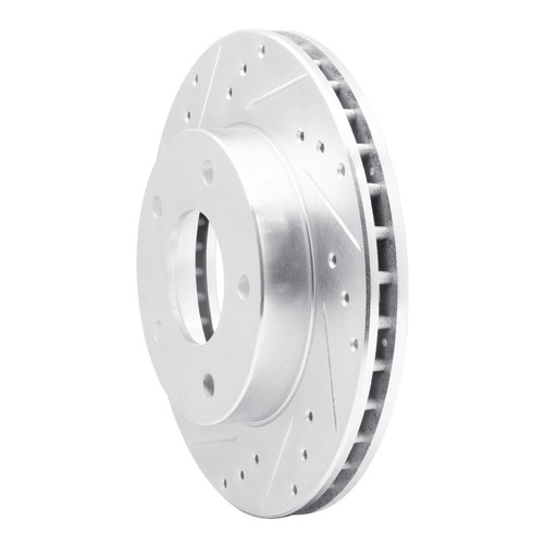 R1 77-80 Buick LeSabre Rear Left Drilled & Slotted Silver Brake Rotor