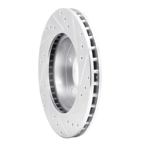 R1 77-80 Buick LeSabre Rear Left Drilled & Slotted Silver Brake Rotor