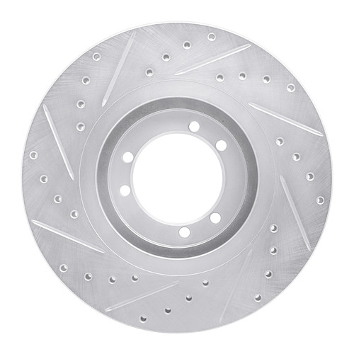 R1 96-06 Hummer H1 Front RightRear Right Drilled & Slotted Silver Brake Rotor