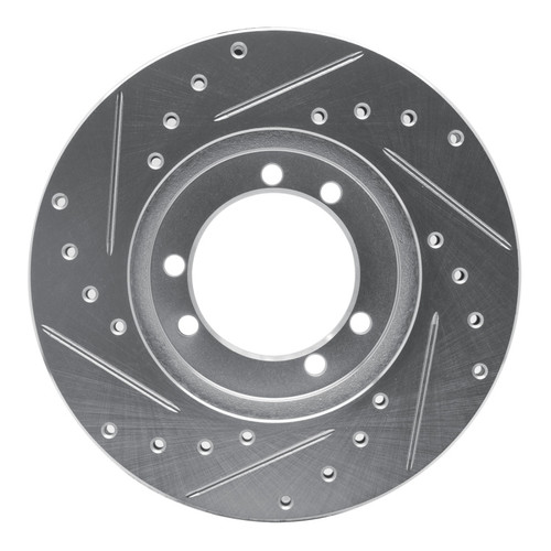 R1 92-04 Hummer H1 Rear RightFront Right Drilled & Slotted Silver Brake Rotor