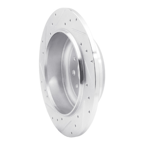 R1 18-25 Jeep Wrangler Rear Right Drilled & Slotted Silver Brake Rotor EDZ-42041R