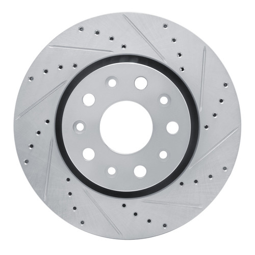 R1 18-25 Jeep Gladiator Front Right Drilled & Slotted Silver Brake Rotor