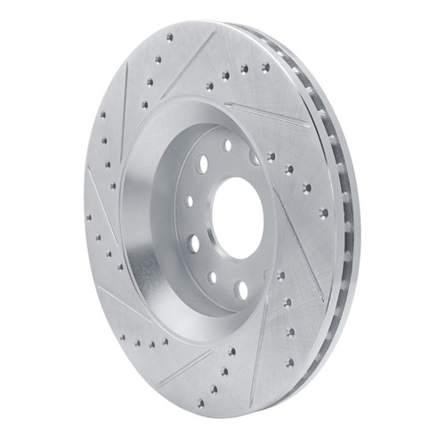 R1 18-25 Jeep Gladiator Front Right Drilled & Slotted Silver Brake Rotor