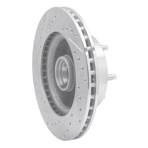 R1 86-92 Jeep COMANCHE Front Right Drilled & Slotted Silver Brake Rotor