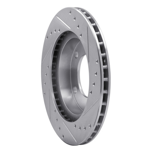 R1 76-86 Jeep SCRamBLER Front Left Drilled & Slotted Silver Brake Rotor