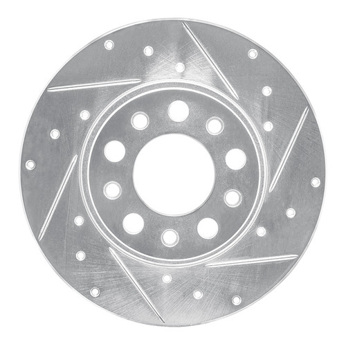 R1 15-25 Alfa Romeo Tonale Rear Right Drilled & Slotted Silver Brake Rotor
