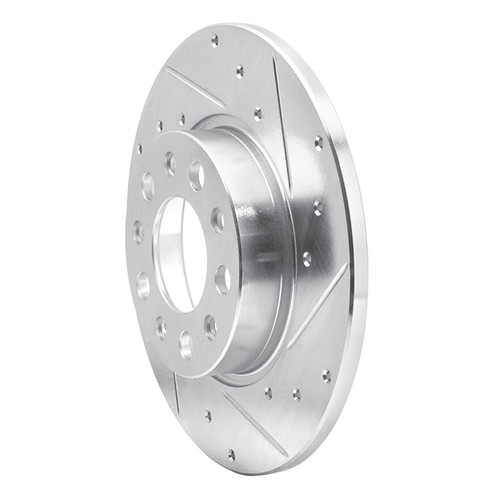 R1 15-25 Alfa Romeo Tonale Rear Right Drilled & Slotted Silver Brake Rotor