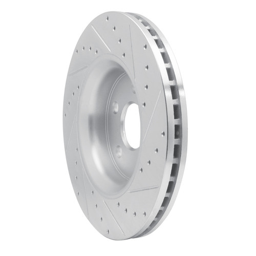R1 11-25 Dodge Durango Front Left Drilled & Slotted Silver Brake Rotor