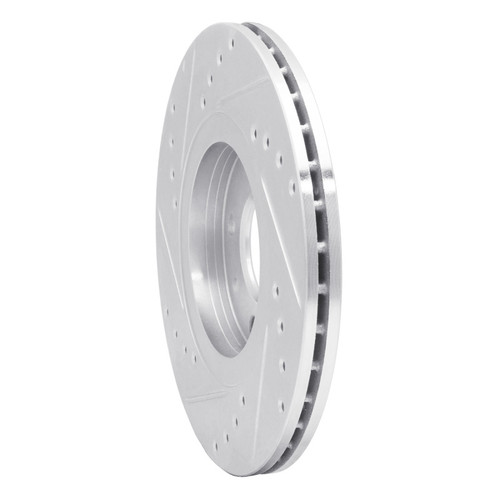 R1 88-89 Eagle MedallIon Front Right Drilled & Slotted Silver Brake Rotor