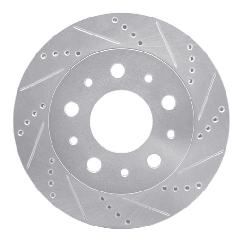 R1 14-21 Ram Promaster 2500 Rear Right Drilled & Slotted Silver Brake Rotor