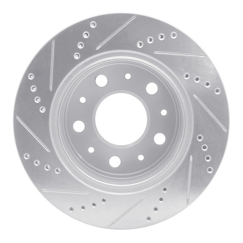 R1 14-21 Ram Promaster 2500 Rear Right Drilled & Slotted Silver Brake Rotor