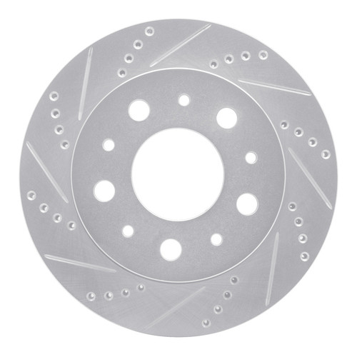 R1 14-21 Ram Promaster 2500 Rear Left Drilled & Slotted Silver Brake Rotor