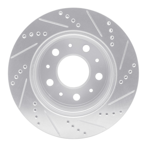 R1 14-21 Ram Promaster 2500 Rear Left Drilled & Slotted Silver Brake Rotor