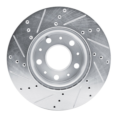 R1 14-25 Ram Promaster 1500 Front Right Drilled & Slotted Silver Brake Rotor