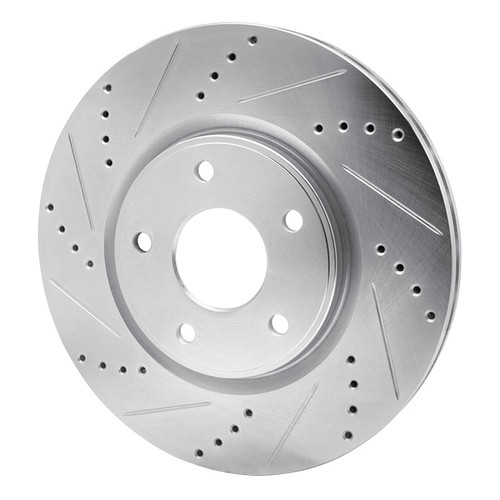 R1 12-25 Chrysler Grand CaraVan Front Left Drilled & Slotted Silver Brake Rotor
