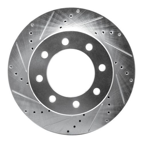 R1 09-25 Dodge Ram 3500 Front Left Drilled & Slotted Silver Brake Rotor