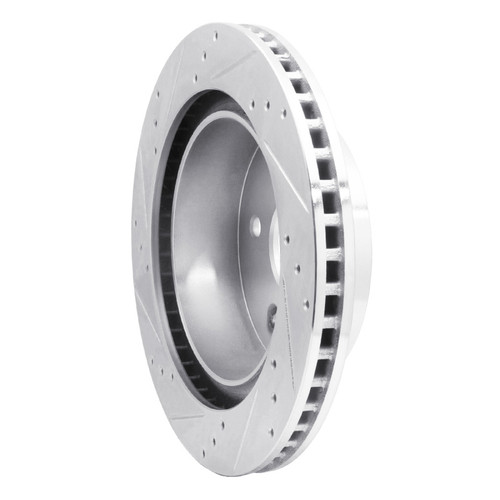 R1 04-06 Dodge Ram 1500 Pickup Rear Right Drilled & Slotted Silver Brake Rotor