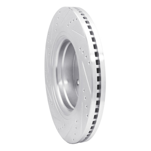 R1 04-06 Dodge Ram 1500 Pickup Front Right Drilled & Slotted Silver Brake Rotor