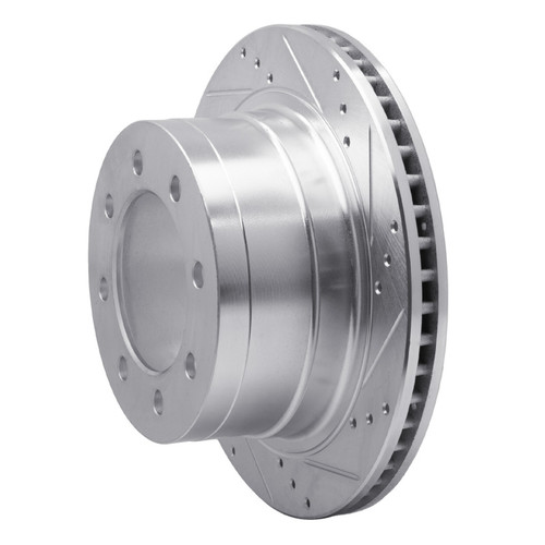 R1 03-08 Dodge Ram 4000 (Mexico) Rear Right Drilled & Slotted Silver Brake Rotor