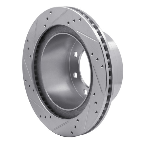 R1 03-08 Dodge Ram 4000 (Mexico) Rear Right Drilled & Slotted Silver Brake Rotor