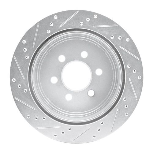 R1 03-03 Dodge Durango Rear Right Drilled & Slotted Silver Brake Rotor