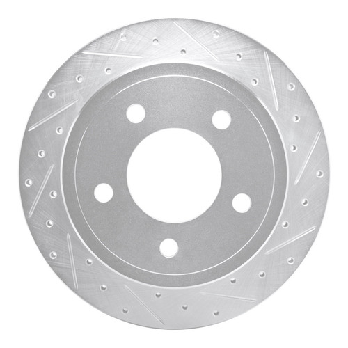 R1 03-03 Dodge Ram 1500 Van Rear Right Drilled & Slotted Silver Brake Rotor
