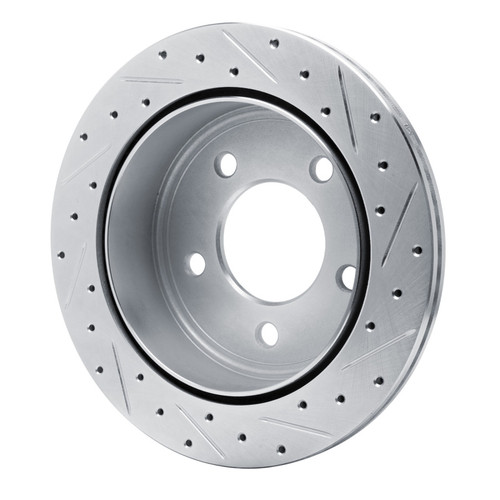 R1 03-03 Dodge Ram 1500 Van Rear Left Drilled & Slotted Silver Brake Rotor