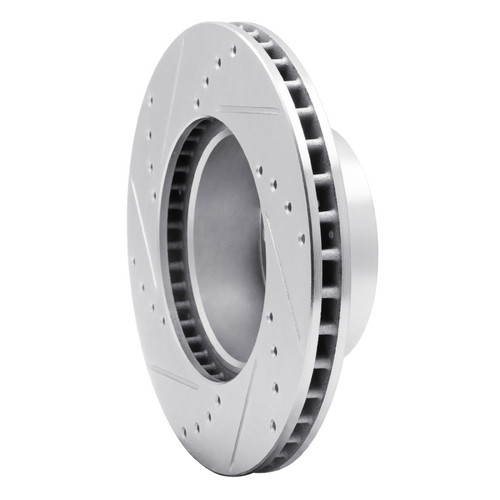 R1 82-86 BMW 735I Front Right Drilled & Slotted Silver Brake Rotor