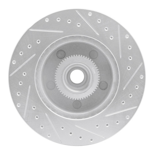 R1 03-03 Dodge Ram 1500 Van Front Left Drilled & Slotted Silver Brake Rotor