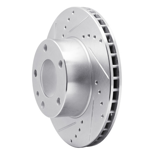 R1 82-86 BMW 735I Front Left Drilled & Slotted Silver Brake Rotor