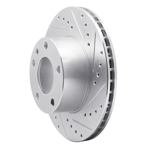 R1 76-82 BMW 530I Front Right Drilled & Slotted Silver Brake Rotor