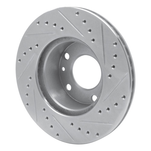 R1 76-82 BMW 528I Front Left Drilled & Slotted Silver Brake Rotor