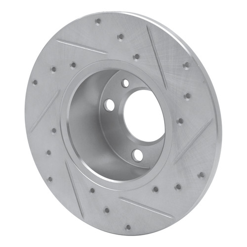 R1 77-83 BMW 320I (USA/Canada) Front Left Drilled & Slotted Silver Brake Rotor