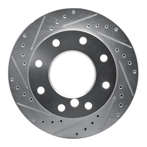 R1 75-79 Dodge W200 Front Left Drilled & Slotted Silver Brake Rotor