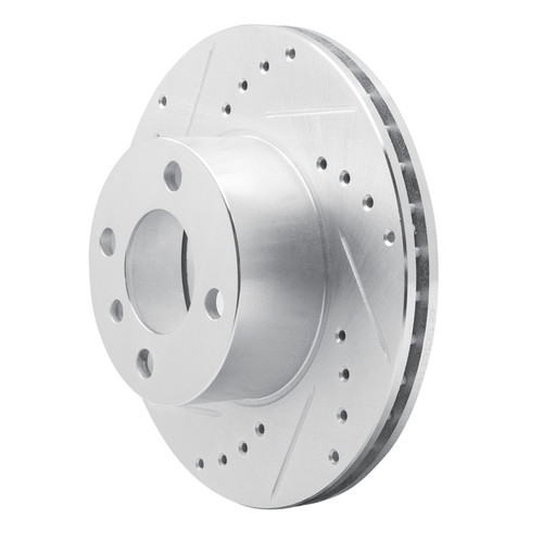 R1 76-77 BMW 320I (USA/Canada) Front Left Drilled & Slotted Silver Brake Rotor