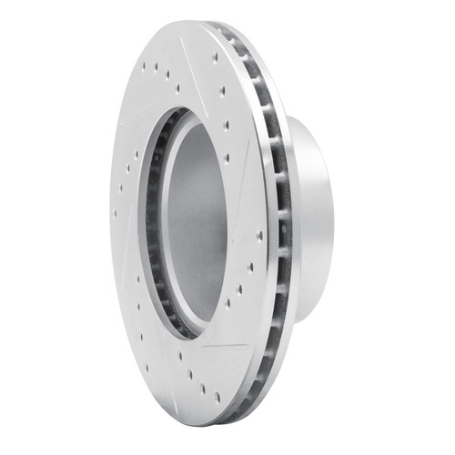 R1 76-77 BMW 320I (USA/Canada) Front Left Drilled & Slotted Silver Brake Rotor