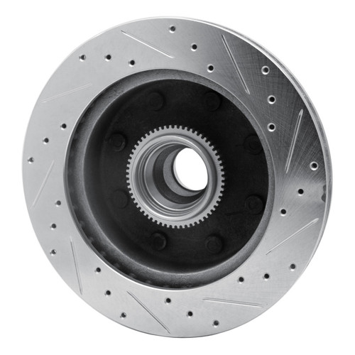 R1 98-03 Dodge Ram 2500 Van Front Left Drilled & Slotted Silver Brake Rotor