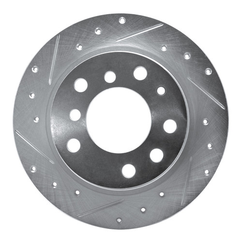 R1 69-81 BMW 2800 Rear Left Drilled & Slotted Silver Brake Rotor